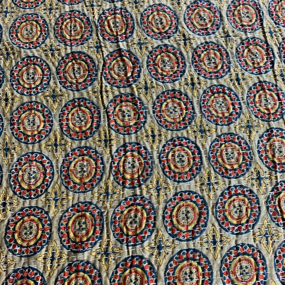 Hand Stitched Kantha Quilt Bedcover - Picture 5 of 10